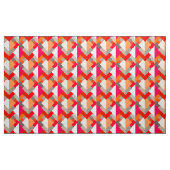 Tissu Triangles Abstraits Modernes, Orange, Fuchsia et G (Yard)
