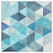 Tissu Triangles d'aquarelle bleues (Échantillon)