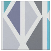Tissu Triangles d'art géométrique rétro gris turquoise (Fermer)