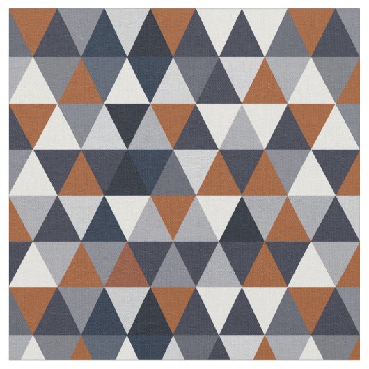 Tissu Triangles de marine et de rouille I (Fermer)