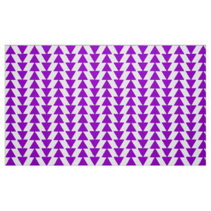 Tissu Triangles d'encre - Violet sur blanc