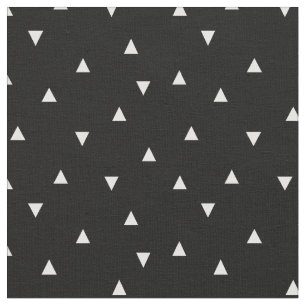 Tissu Triangles écartés noir et blanc
