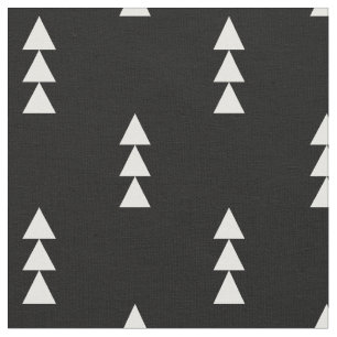Tissu Triangles empilés noirs et blancs