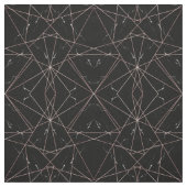 Tissu Triangles en marbre doré Rose géométrique moderne (Échantillon)