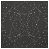 Tissu Triangles en marbre géométrique noir - Outline or (Échantillon)