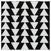 Tissu Triangles épais - Blanc sur Noir (Échantillon)
