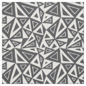 Tissu Triangles géométriques blancs noirs (Échantillon)