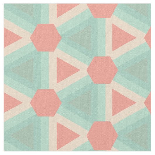 Tissu Triangles géométriques dans une palette de couleur (Fermer)