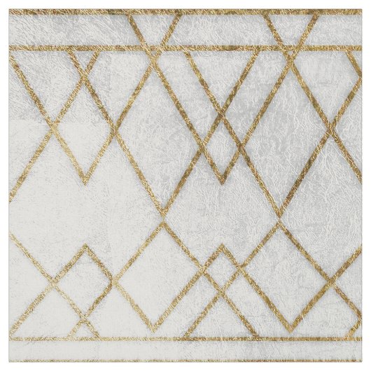 Tissu Triangles géométriques d'or moderne chic de Faux (Échantillon)