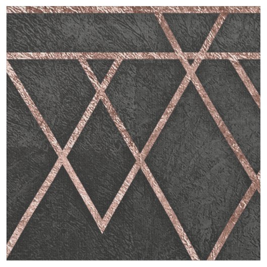 Tissu Triangles géométriques d'or rose chic et élégant (Fermer)