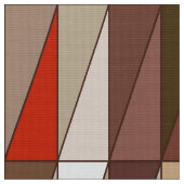 Tissu Triangles géométriques modernes, beige, brun, (Fermer)