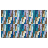 Tissu Triangles géométriques modernes, bleu et café Brow (Fat Quarter)