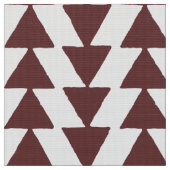 Tissu Triangles gras - Brown foncé sur blanc (Fermer)