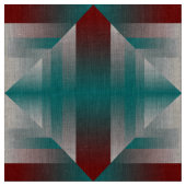 Tissu triangles gris bordeaux turquoise (Échantillon)