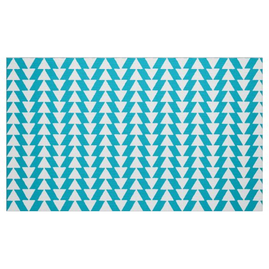 Tissu Triangles inky - Blanc sur Aqua Blue (Fat Quarter)