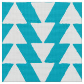 Tissu Triangles inky - Blanc sur Aqua Blue (Fermer)