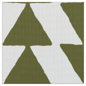 Tissu Triangles Inky - Olive profond sur blanc (Fermer)