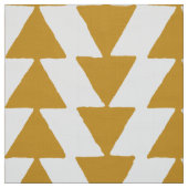 Tissu Triangles inky - Or Brown sur blanc (Échantillon)