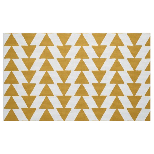 Tissu Triangles inky - Or Brown sur blanc (Fat Quarter)