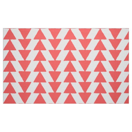 Tissu Triangles Inky - Rose Tropical sur Blanc (Fat Quarter)