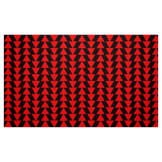 Tissu Triangles inky - rouge sur noir (Fat Quarter)