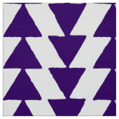 Tissu Triangles Inky - Violet profond sur blanc (Échantillon)