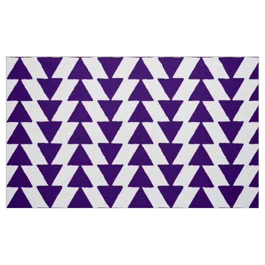 Tissu Triangles Inky - Violet profond sur blanc (Fat Quarter)