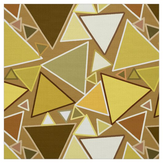 Tissu Triangles modernes de la moitié du siècle, jaune (Échantillon)