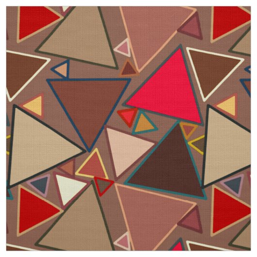 Tissu Triangles modernes de la moitié du siècle, Taupe, (Échantillon)