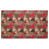 Tissu Triangles modernes de la moitié du siècle, Taupe, (Fat Quarter)