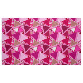 Tissu Triangles modernes du milieu du siècle, roses et b (Fat Quarter)