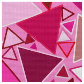 Tissu Triangles modernes du milieu du siècle, roses et b (Fermer)