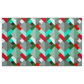 Tissu Triangles, turquoise, rouge, et gris abstraits (Fat Quarter)