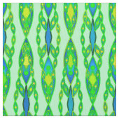 Tissu Tribal Batik - Mint, Emerald Green et Blue (fermé)