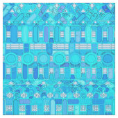 Tissu Tribal Batik - tons bleus (fermé)