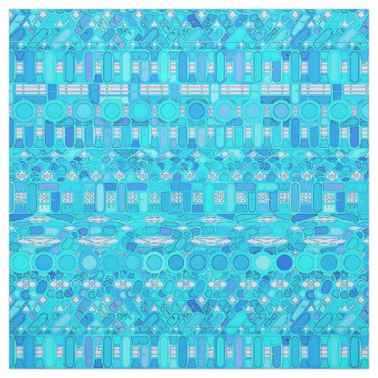 Tissu Tribal Batik - tons bleus (Échantillon)