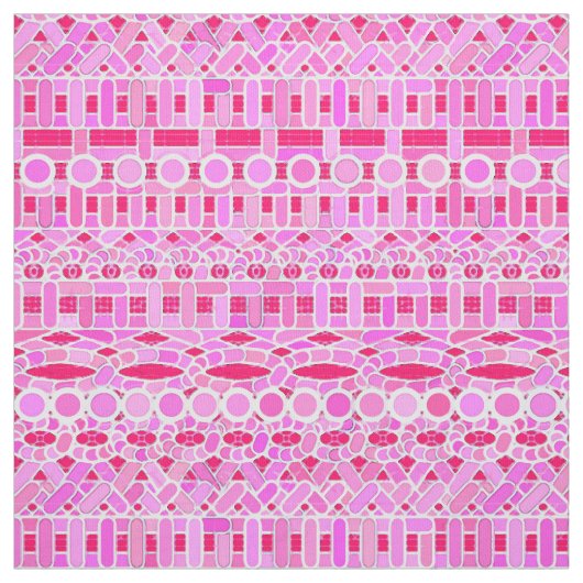 Tissu Tribal Batik - tons roses (Échantillon)
