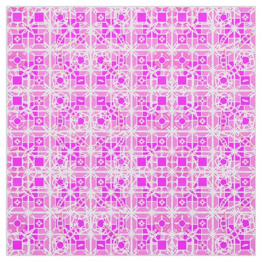 Tissu Tribal Batik - tons roses et orchidées (Échantillon)