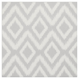 Tissu Tribal gris Ikat Chevron