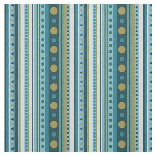 Tissu Tribal Turquoise Blue Stripes (Échantillon)