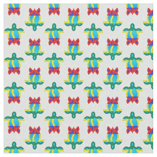 Tissu Tribal Turtle Floral (Fermer)