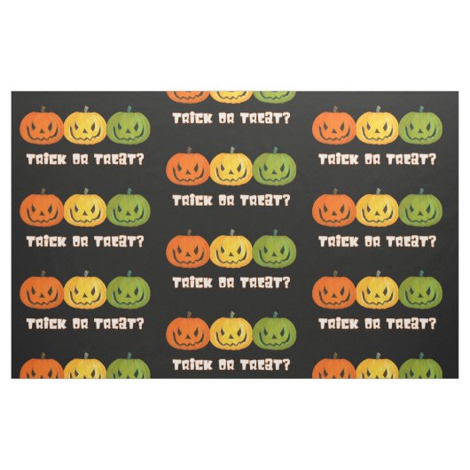 Tissu Trick ou Treat Jack-O-Lanterns (Fat Quarter)