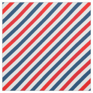 Tissu Tricolor Diagonal Lines (bleu, blanc, rouge)