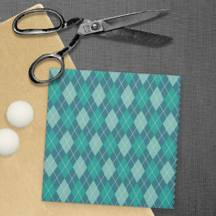 Tissu Tricot de Jacquard turquoise Motif de Diamant Vert