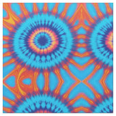 Tissu Trippy Cravate-Dye Retro Blue & Orange (Fermer)