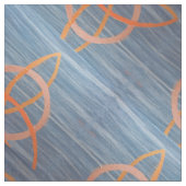 Tissu Triquetra Abstrait | Blue Gold Celtic Trinity Knot (Fermer)