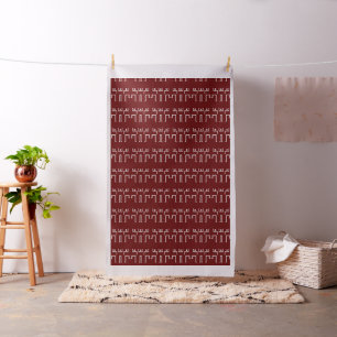 Tissu Trois danseuses tribales africaines rouges et blan