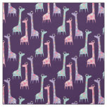 Tissu Trois Motifs de girafes tachet&#233;es au violet