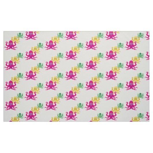Tissu Trois pieuvres drôles (Fat Quarter)