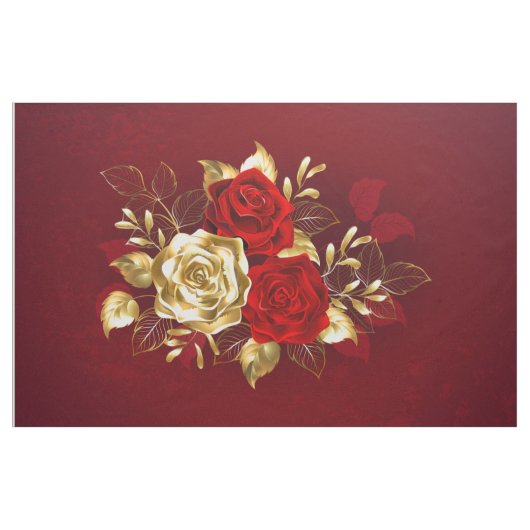 Tissu Trois Roses de bijoux (Yard)